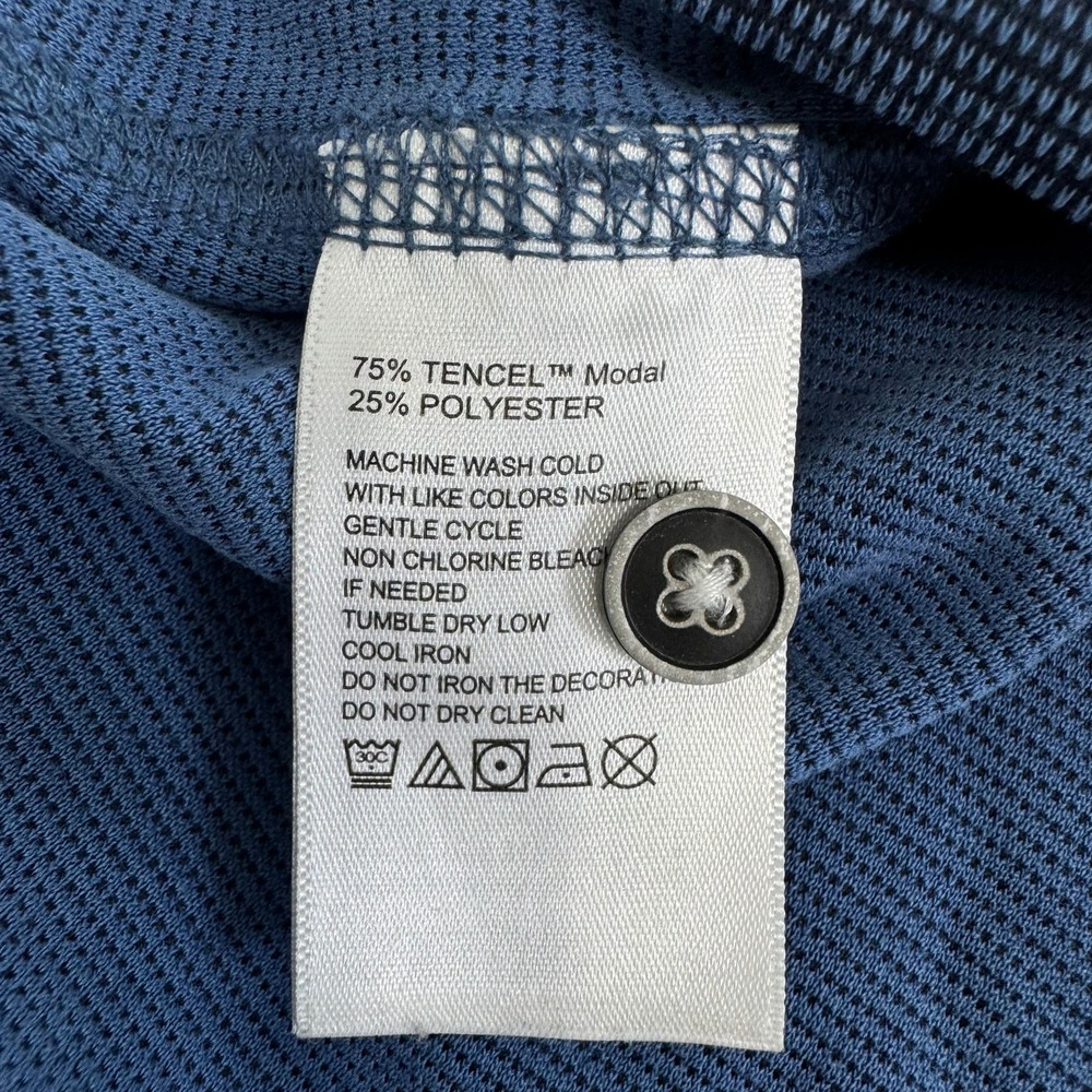 Tommy Bahama Mens XXXL Polo Shirt Navy Blue Tencel Modal ST226187RA 3XL - Picture 6 of 6